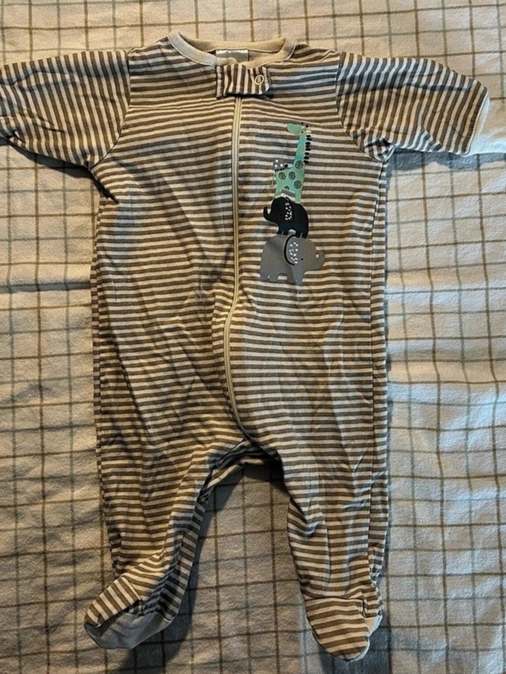 Gerber Organic Cotton Sleep 'N Play Footed Pajama Striped Baby 3M